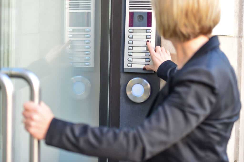 What is the difference between door entry and access control?